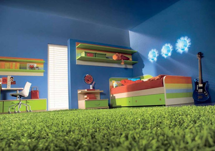 Kids Bedroom with Artificial Grass